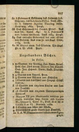107-122, Ungebundene Bücher.