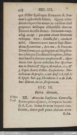 Sec. III. Intra annum