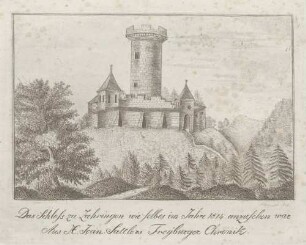 Das Schloss zu Zaehringen wie selbes im Jahres 1514 anzusehen war, aus H. Joan. Sattlers Freyburger Chronik