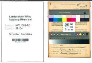Entnazifizierung Franziska Schueller, geb. 12.02.1883 (Fuersorgerin)