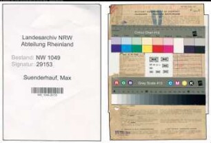 Entnazifizierung Max Suenderhauf , geb. 24.07.1905 (Ingenieur)