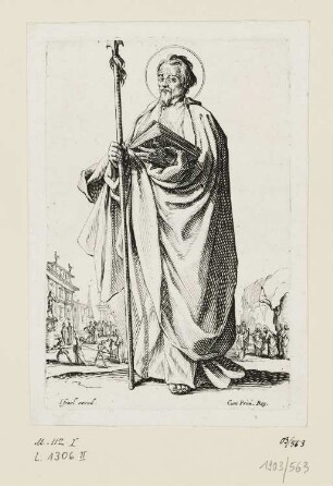 Heiliger Thomas, Blatt 6 der Folge: "Salvatoris Beatæ Mariæ Virginis Sancotrum Apostolorum Icones"