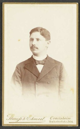 Brustbild von Adolf Keppler; Pfarrer in Ernsbach