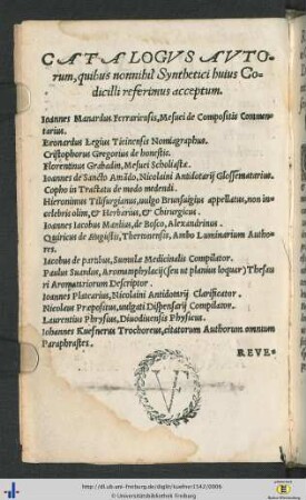 Catalogus Autorum.