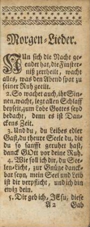 Morgen-Lieder