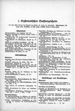 Systematisches Sachverzeichnis [Jahresinhaltsverzeichnis]