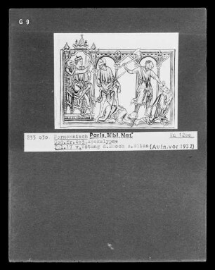 Apokalypse — Tötung des Henoch und des Elias, Folio fol. 17 verso