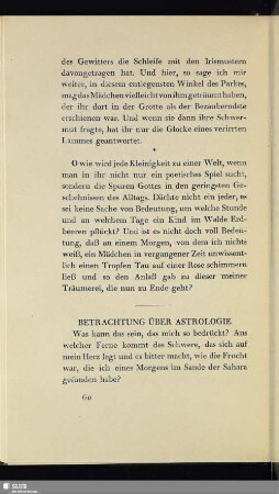Betrachtungen Über Astrologie