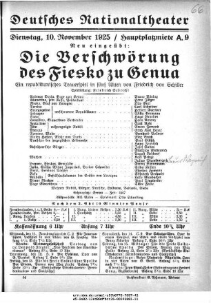 Die Verschwörung des Fiesko zu Genua