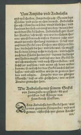 Wie Andolosia mit seinem Seckel von Famagusta wegschied/ und wol gerüst an deß Königs von Franckreich Hof kam.