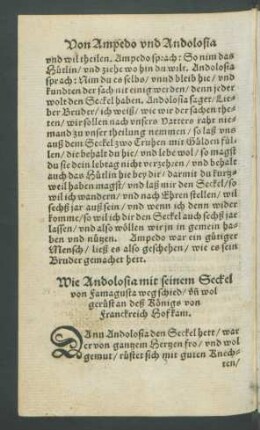 Wie Andolosia mit seinem Seckel von Famagusta wegschied/ und wol gerüst an deß Königs von Franckreich Hof kam.