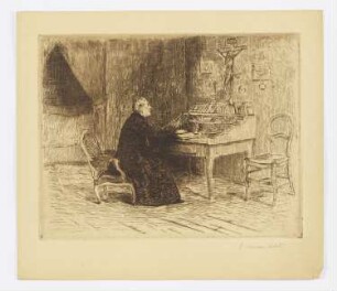 Meditierender Priester, Blatt 4 der Folge "Seligpreisungen"