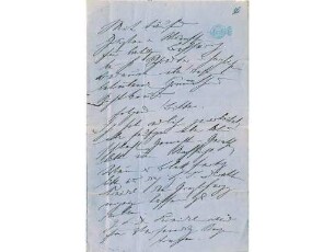 Originalbrief der Großherzogin Luise an Alwine Schroedter