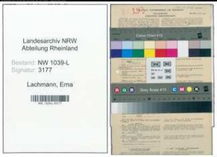 Entnazifizierung Erna Lachmann , geb. 11.01.1919 (Angestellte)