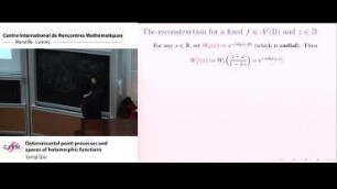 Determinantal point processes and spaces of holomorphic functions