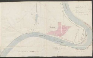 Situationsplan von dem Laufe des Neckars bey Ilvesheim und Seckenheim