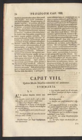 Caput VIII. Quibus Modis Majestas minuatur vel amittatur.