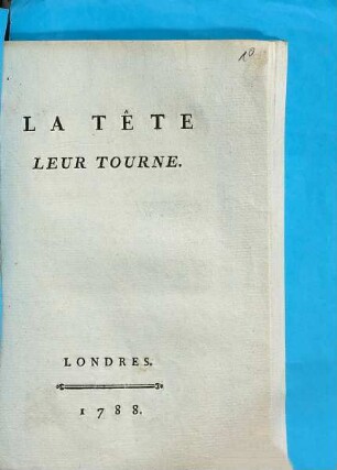 La tête leur tourne