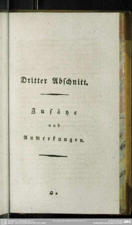 Dritter Abschnitt. Zusätze und Anmerkungen