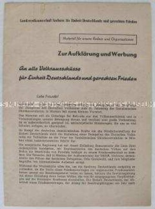 Schulungsmaterial für Redner in der Volkskongressbewegung