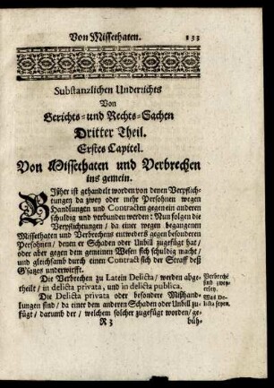 Dritter Theil. Von Missethaten und Verbrechen.