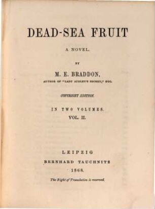 Dead-sea fruit : a novel, 2