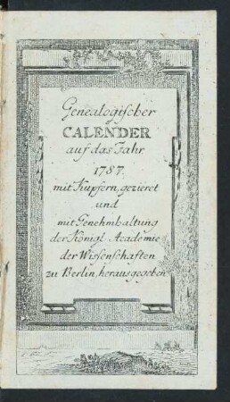 1787: Genealogischer Kalender