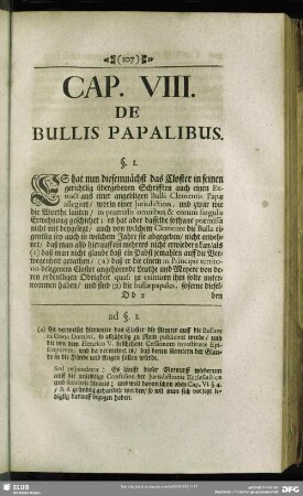 Cap. VIII. De Bullis Papalibus
