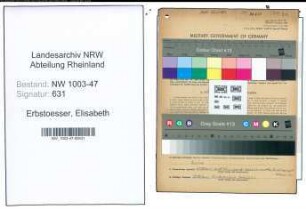 Entnazifizierung Elisabeth Erbstoesser , geb. 09.02.1901 (Lehrerin)