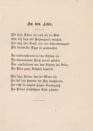 An den Leser