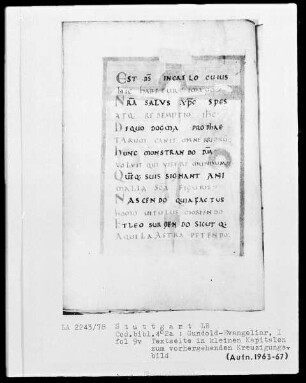 Gundold-Evangeliar — Band 1 — Band 2 — Kanon, Folio 9verso