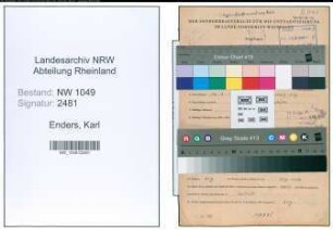 Entnazifizierung Karl Enders , geb. 13.09.1904 (Werkmeister)