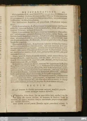 Sectio III. An post duarum in Christo naturarum unionem manserit proprietatum utriusque naturae distinctio.