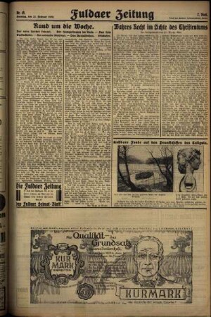 Zweite Ausgabe vom Sonntag, den 23. Februar 1930.