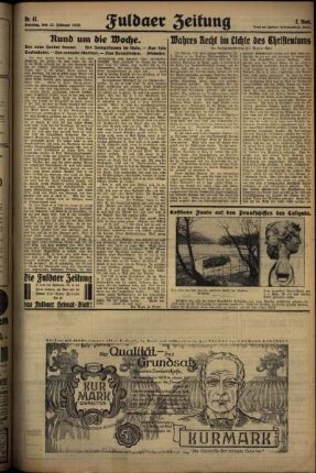 Zweite Ausgabe vom Sonntag, den 23. Februar 1930.