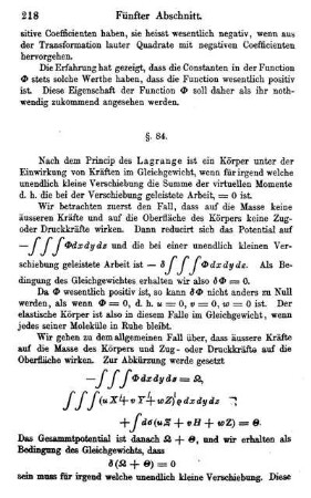 §. 84. Princip des Lagrange