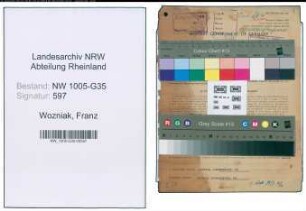 Entnazifizierung Franz Wozniak , geb. 02.04.1907 (Graphiker)