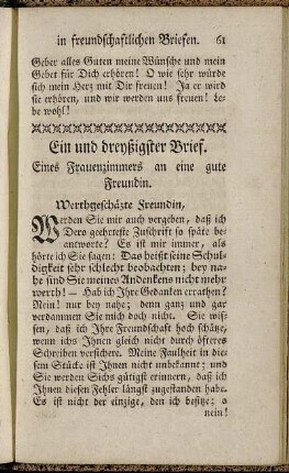 Ein und dreyßigster Brief. - Fünf und dreyßigster Brief.