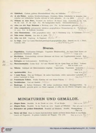 Diverses (Nr. 291-300)