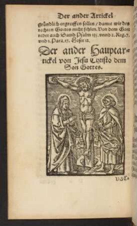 Der ander Hauptartickel von Jesu Christo dem Son Gottes.