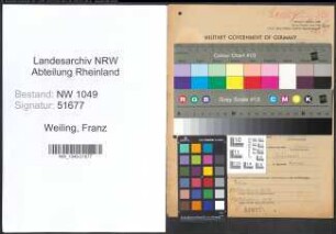Entnazifizierung Franz Weiling , geb. 20.09.1909 (Botaniker)
