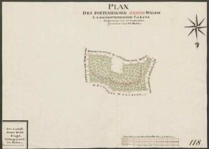 Plan des Dietenhauser Zehnd-Waldes Langensteinbacher Forsts