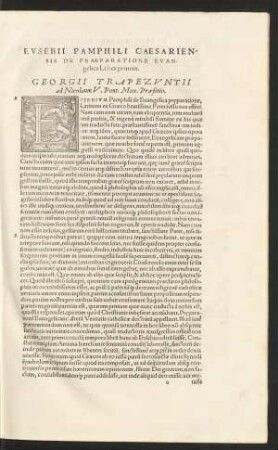 Eusebii Pamphili Caesariensis De Praeparatione Evangelica ...