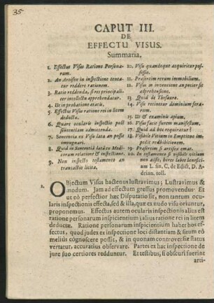 Caput III. De Effectu Visus.