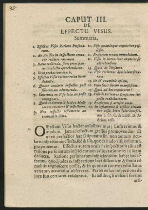 Caput III. De Effectu Visus.