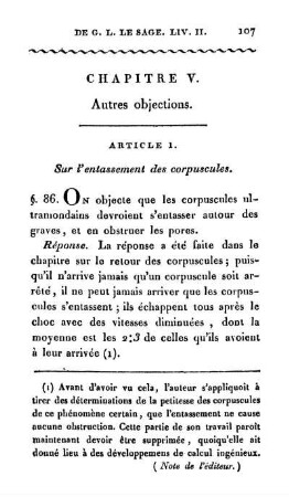 Chapitre V. Autres objections.