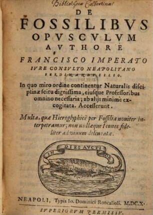 De fossilibus opusculum