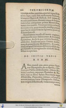 De Initio Urbis Romae - Arsames Rex Persarum Nonus.