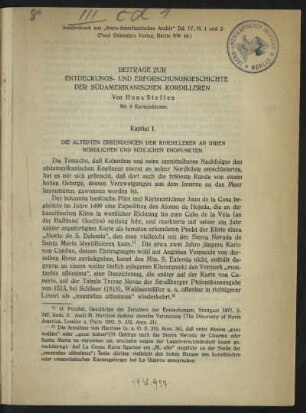 Kapitel I. - Die ältesten Erkundungen der Kordilleren an ihren nördlichen und südlichen Endpunkten.