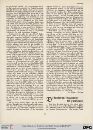 Die künstlerische Möglichkeit des Futurismus